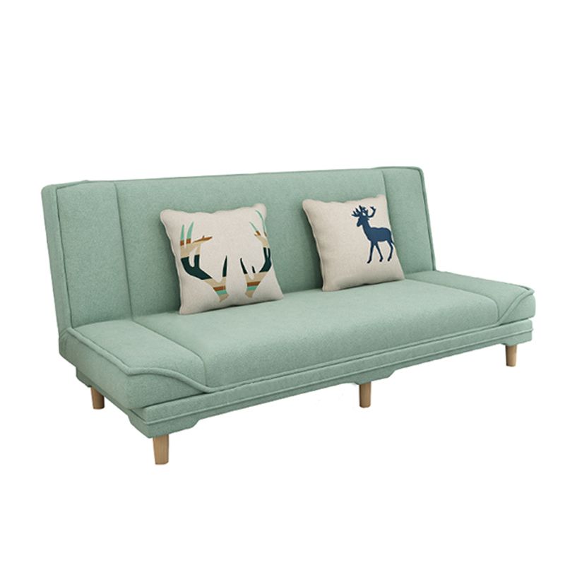 Modern Armless Settee with Cotton Blend 27.55" W Convertible Sleeper Sofa for Living Room Clearhalo 'furn' 'furn_sofas' 'Furniture' 'furniture_sofas' 'kitchen' 'kitchen_sofas' 'Living Room Furniture' 'Sofa' 'sofas' 1200x1200_2e242780-4e31-43a2-bfde-3acdaaf6e332