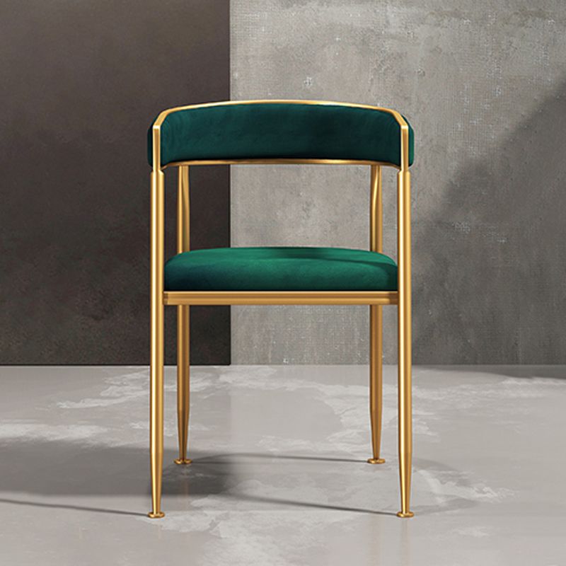 Glam Metal Armless Dining Chair Open Back Dining Side Chair for Home Use Clearhalo ' kitchen&dining_furn' 'Dining Chairs' 'Dining Tables & Seating' 'dining_chair' 'furn' 'furn_dining_chair' 'Furniture' 'furniture_dining_chair' 'Kitchen & Dining Furniture' 'kitchen' 1200x1200_2e24a397-7da7-490e-9a88-a732d0049133