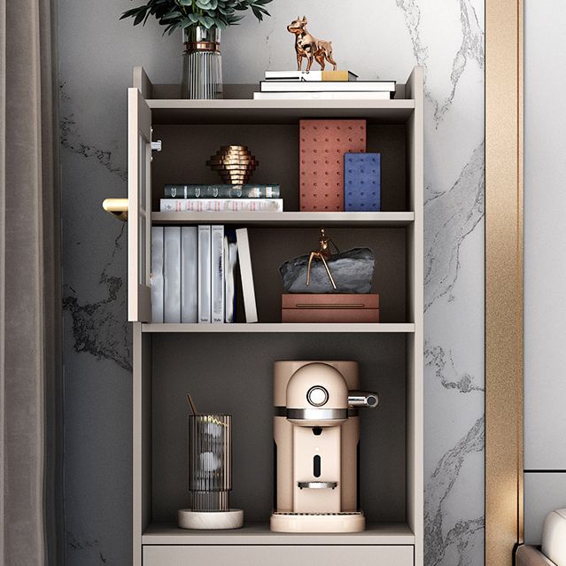 Scheda laterale in stile moderno deposito aperto con armadi di vetro per sala da pranzo in cucina