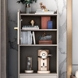 Scheda laterale in stile moderno deposito aperto con armadi di vetro per sala da pranzo in cucina