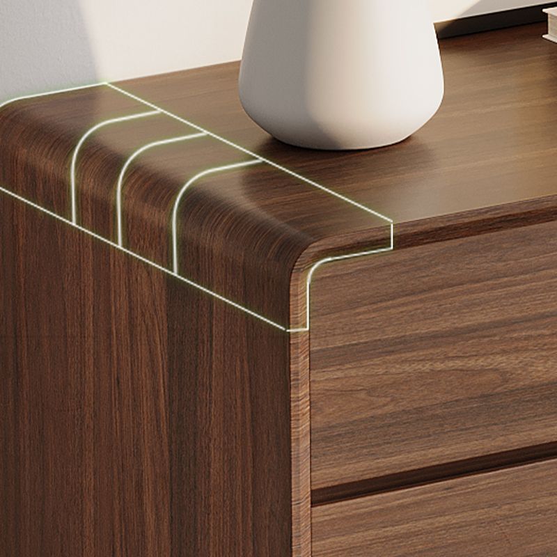 Mobile moderno mobile in legno marrone armadio laterale resistente all'acqua con cassetto