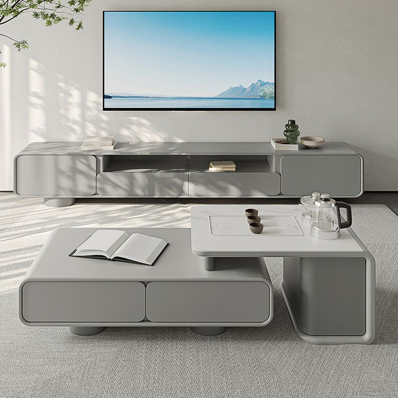 Wooden TV Media Console Contemporary TV Console with 2 Drawers Clearhalo 'furn' 'furn_tv_stands_entertainment_centers' 'Furniture' 'Living Room Furniture' 'TV Stands & Entertainment Centers' 'TV Stands & Media Storage Furniture' 'tv_stands_entertainment_centers' 1200x1200_2e27db0c-b778-408a-a693-24f8dc8e3a07