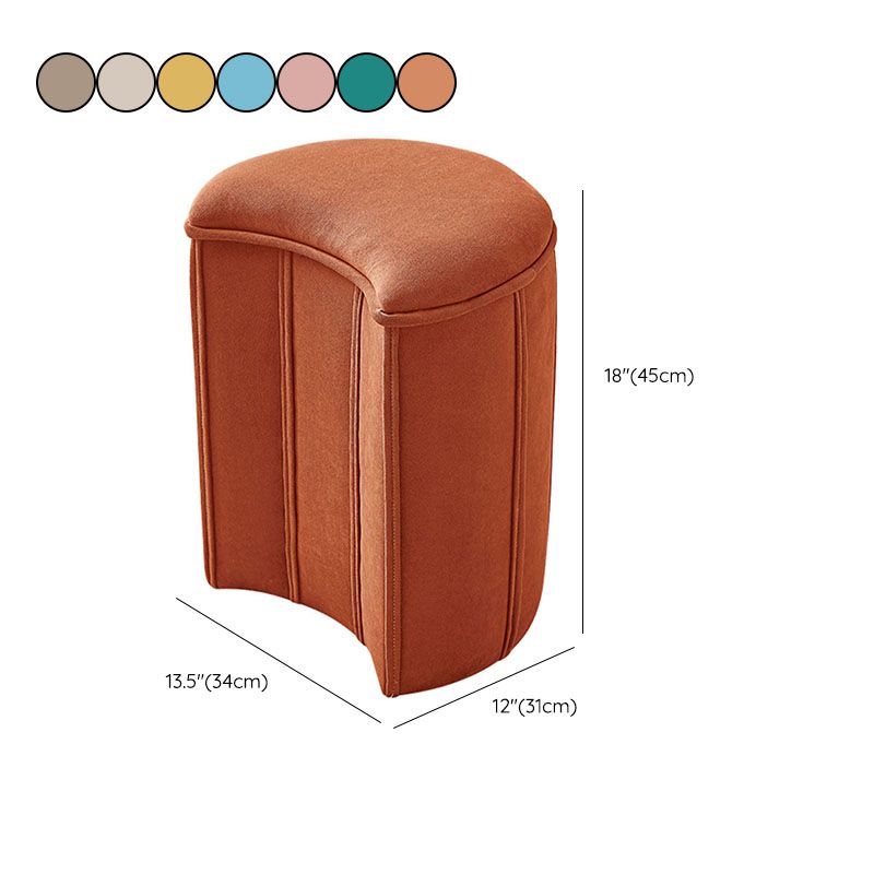 Solid Color Fabric Standard Stool Modern Simple Moon Upholstered Footstool Clearhalo 'furn' 'furn_ottomans_poufs' 'Furniture' 'Living Room Furniture' 'Ottomans & Poufs' 'ottomans_poufs' 1200x1200_2e27e3b3-a4d3-4736-bd14-ea7a175602fb