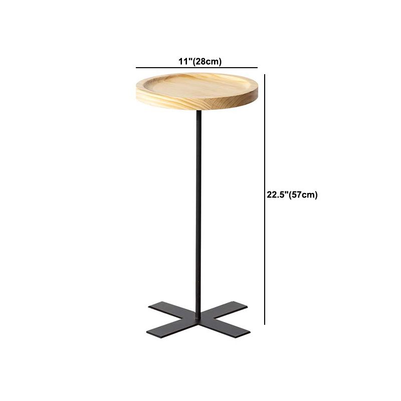 Table de l'extrémité latérale de style contemporain piédestal de canapé rond