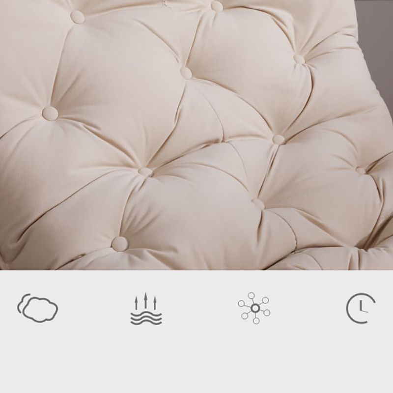 Modern Rocker Chair Metal Frame Tufted Cushion Spindle Rocker Chair for Living Room