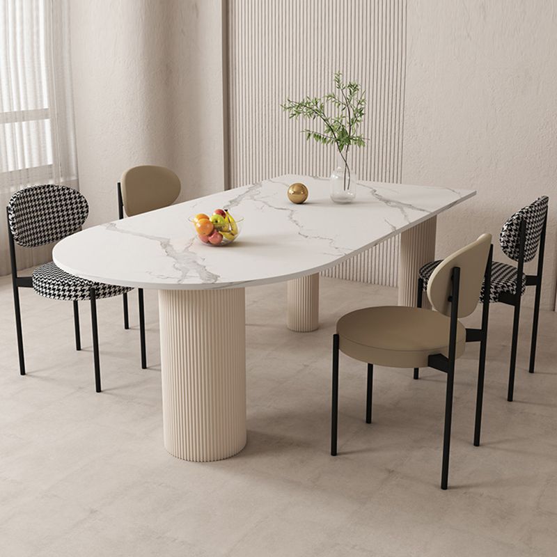 Eigentijdse stijl dineren gesinterde stenen tafel metalen tafel voor keuken
