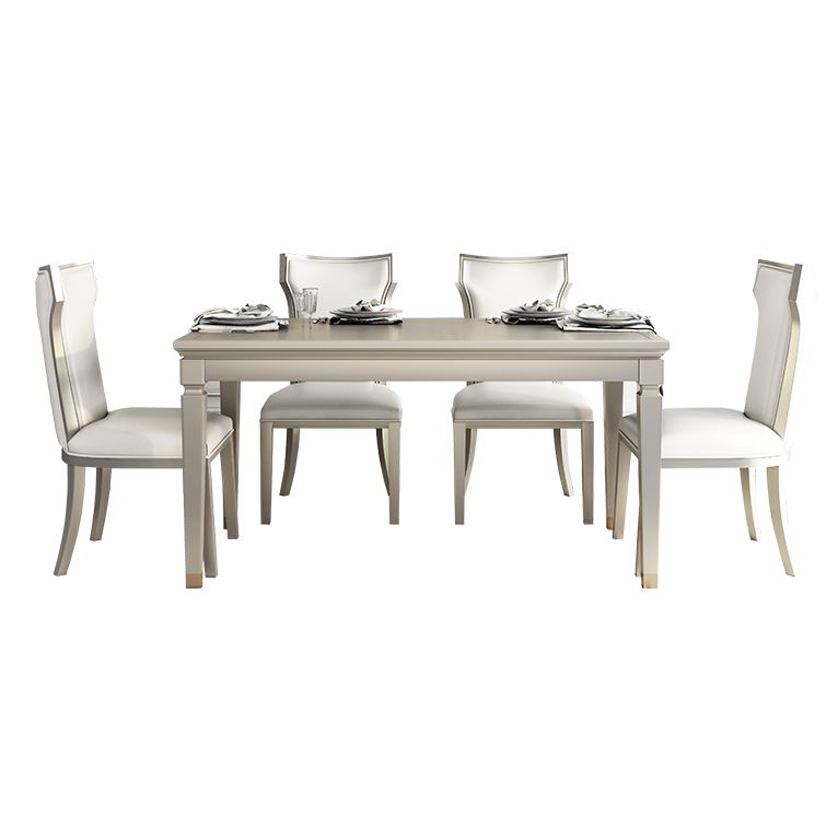 Modern Golden Wood Table Set of 5/7 with Rectangle Table Dining Set with Leather Chairs Clearhalo 'Dining Room Sets' 'Dining Tables & Seating' 'dining_room_set' 'furn' 'furn_dining_room_set' 'Furniture' 'furniture_dining_room_set' 'Kitchen & Dining Furniture' 'kitchen&dining_furn' 'kitchen' 1200x1200_2e298ea9-1488-4c9f-9625-33abe59fc58d
