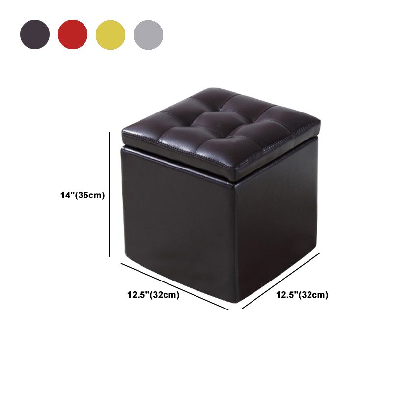 Modern Tufted Ottoman Plain Water Resistant Stain Resistant Leather Ottoman with Storage Clearhalo 'furn' 'furn_ottomans_poufs' 'Furniture' 'Living Room Furniture' 'Ottomans & Poufs' 'ottomans_poufs' 1200x1200_2e2ae9bc-202e-492b-9920-0e3fca0f65bd