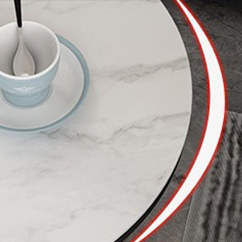 21.6 "Tall Pedestal End Table Modern Stone Top Side Table for Living Room