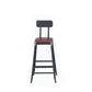 Industrial Armless Counter Stool Iron Cafe Bar Stool with Leather Cushion Clearhalo 'Bar Furniture' 'Bar Stools' 'bar_stools' 'furn' 'furn_bar_stools' 'Furniture' 'furniture_bar_stools' 'Kitchen & Dining Furniture' 1200x1200_2e2caa37-50bf-4fba-8239-c4dc1b6d80c1