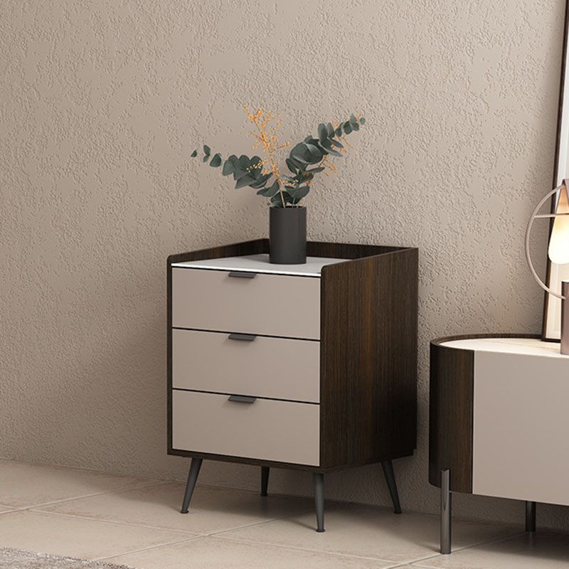 Commode de rangement verticale contemporaine en pierre pour chambre à coucher avec tiroirs