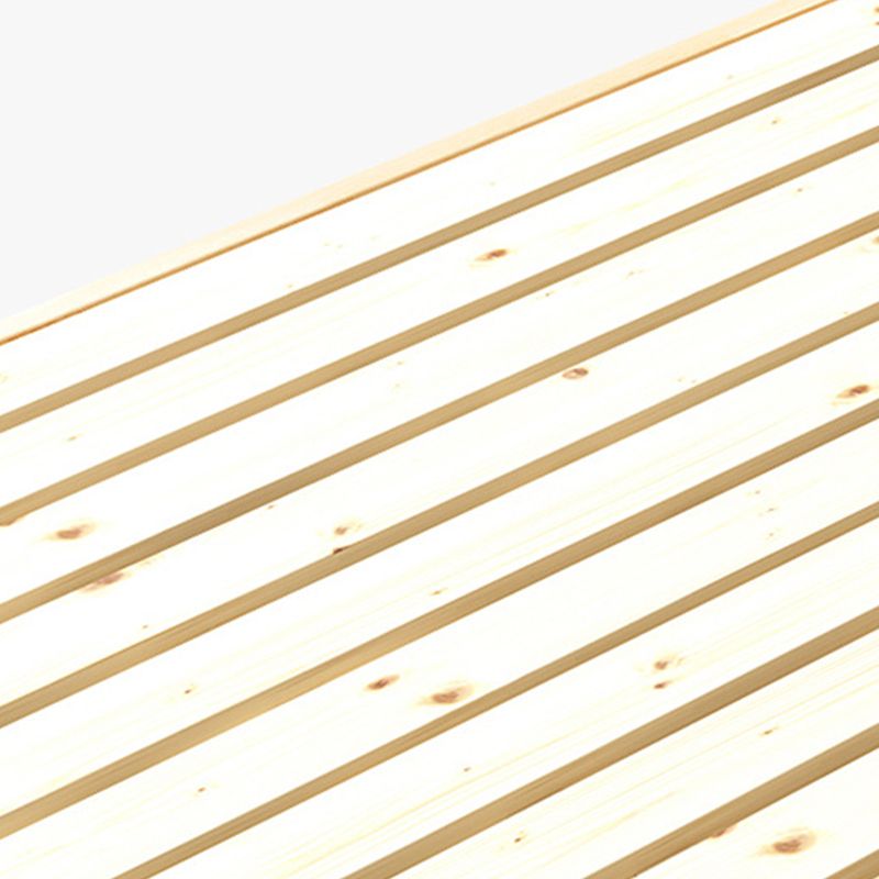 Scandinavian Solid Wood Storage with Rectangular Headboard Bed Frame