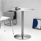 Industrial Dining Table Stainless Steel Table with Pedestal Base for Dining Room Clearhalo ' dining_table' 'Dining Tables & Seating' 'Dining Tables' 'furn' 'furn_dining_table' 'Furniture' 'furniture_dining_table' 'Kitchen & Dining Furniture' 'kitchen&dining_furn' 'kitchen' 'kitchen_dining_table' 1200x1200_2e30654f-8ac9-42a1-a82e-645c5470e3ba