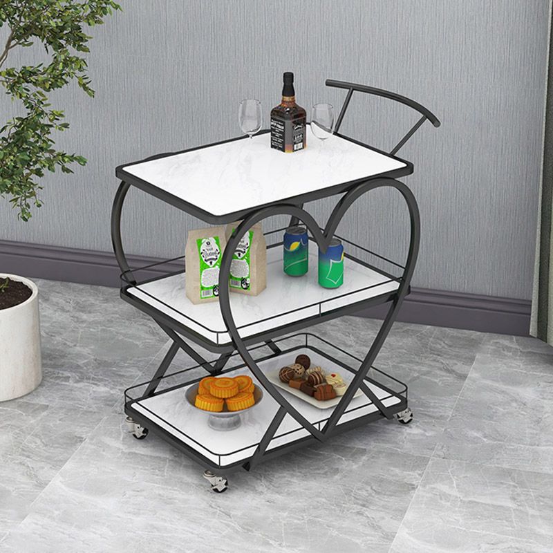 Table de préparation à la maison moderne de stockage ouvert Home Dining Table de préparation