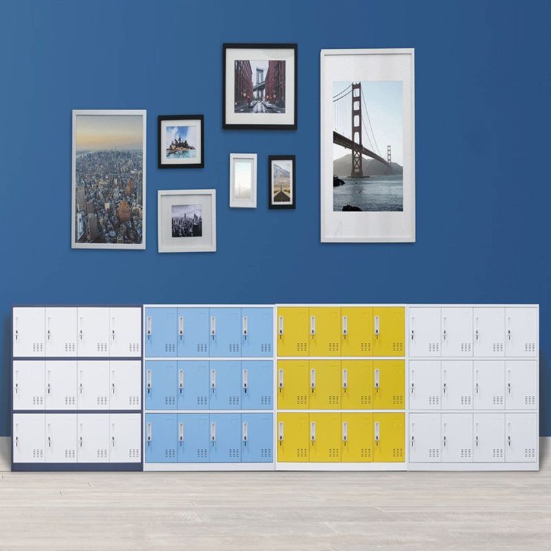 Metal Non-Hanging Armoire Modern Storage Cabinet with Hinged Doors Clearhalo 'Armoires & Wardrobes' 'armoires_wardrobes' 'Bedroom Furniture' 'furn' 'furn_armoires_wardrobes' 'Furniture' 1200x1200_2e30aa36-11a7-48c9-8fa5-041df6a6bdc2