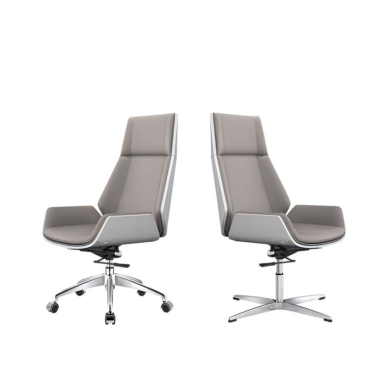 Chrome Metal Frame Modern Desk Chair with High Back Armless Executive Office Chair Clearhalo 'furn' 'furn_office_chair' 'Furniture' 'furniture_office_chair' 'Office Chairs' 'Office Furniture' 'office_chair' 1200x1200_2e30d54e-7a72-45ac-81aa-a19882e67700