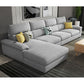 35.43"High Pillow Top Arm Sectional Slipcovered Sofa with Cushion Back Clearhalo 'furn' 'furn_sectionals' 'Furniture' 'furniture_sectionals' 'Living Room Furniture' 'Sectionals' 1200x1200_2e30dfed-dac2-4156-a889-39624f124d2e