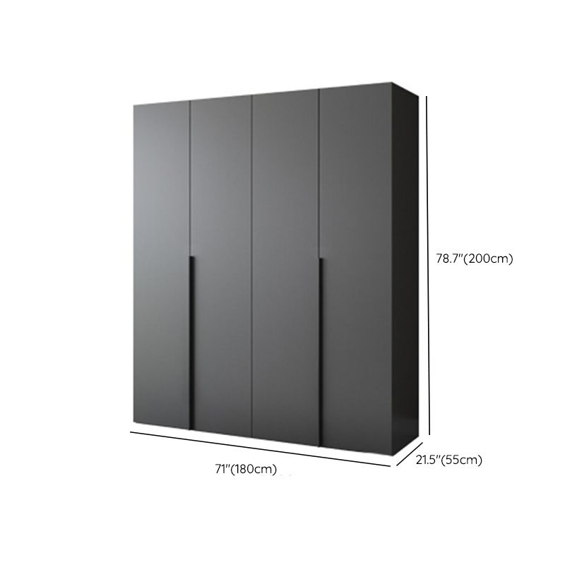 Moderno gabinete de madera dormitorio suave puertas cerradas armario