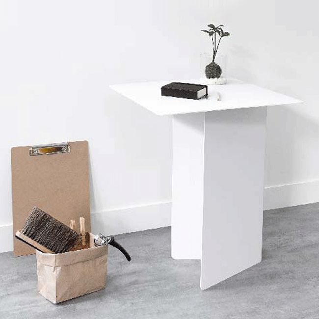 Tavolo in metallo in metallo in metallo della metà del secolo /tavolo da tavolo astratto alto 19,6 "