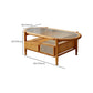4 Legs Coffee Table with Shelf Modern Glass Top Cocktail Table Clearhalo 'Coffee & Accent Tables' 'Coffee Tables' 'coffee_tables' 'furn' 'furn_coffee_tables' 'Furniture' 'Living Room Furniture' 1200x1200_2e313869-2fe5-4a07-8f4e-b637f78f718e