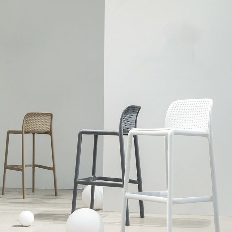 Modern Armless Backrest Counter Stool Plastic Bedroom Bar Stool with Plastic Seat Clearhalo 'Bar Furniture' 'Bar Stools' 'bar_stools' 'furn' 'furn_bar_stools' 'furniture_bar_stools' 'Kitchen & Dining Furniture' 'kitchen&dining_furn' 'kitchen' 'kitchen_furn' Furniture' 1200x1200_2e35ca29-c764-41be-9a0b-dbdf41b6cf73