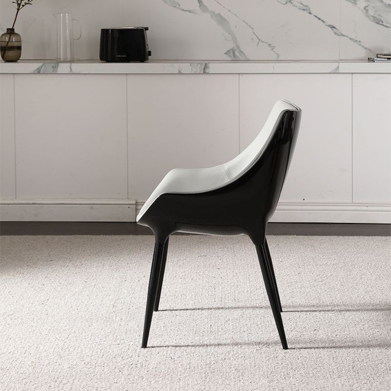 Faux Leather Kitchen Chair Metal Base Dining Chair for Living Room Clearhalo 'Dining Chairs' 'Dining Tables & Seating' 'dining_chair' 'furn' 'furn_dining_chair' 'Furniture' 'Kitchen & Dining Furniture' 1200x1200_2e3629b8-91de-47db-aa0a-89df39225a48