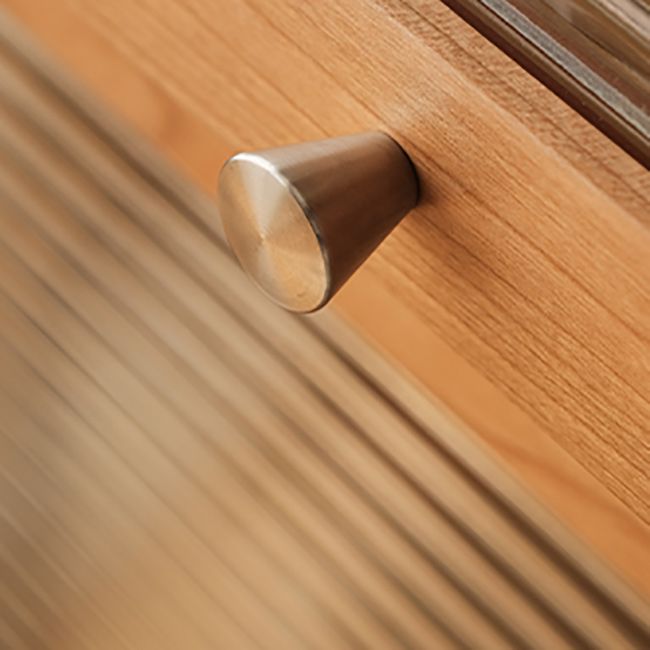 Cofre de acento de madera maciza natural 49.2 "Gabinete de almacenamiento de vidrio de vidrio alto