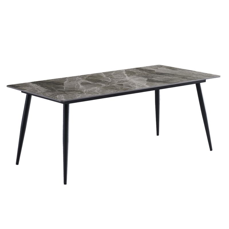 Metal Contemporary Rectangular Dining Table Sintered Stone Table with Metal Legs Clearhalo ' dining_table' 'Dining Tables & Seating' 'Dining Tables' 'furn' 'furn_dining_table' 'Furniture' 'furniture_dining_table' 'Kitchen & Dining Furniture' 'kitchen&dining_furn' 'kitchen' 'kitchen_dining_table' 1200x1200_2e3774b8-c002-45dc-bee4-e284144a56a1