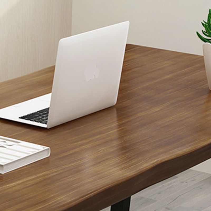 Escritorio de oficina moderno de 30 "H escritorio ejecutivo de madera maciza rectangular