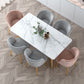 Stone Dining Site Table Traditional Luxury Rectangle Dining Table for Kitchen Home Clearhalo ' dining_table' 'Dining Tables & Seating' 'Dining Tables' 'furn' 'furn_dining_table' 'Furniture' 'furniture_dining_table' 'Kitchen & Dining Furniture' 'kitchen&dining_furn' 'kitchen' 'kitchen_dining_table' 1200x1200_2e37ab53-fc16-4091-92e3-0ba092020c2f