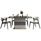 Tavolo da pranzo rettangolare Piano moderno in legno con base in metallo