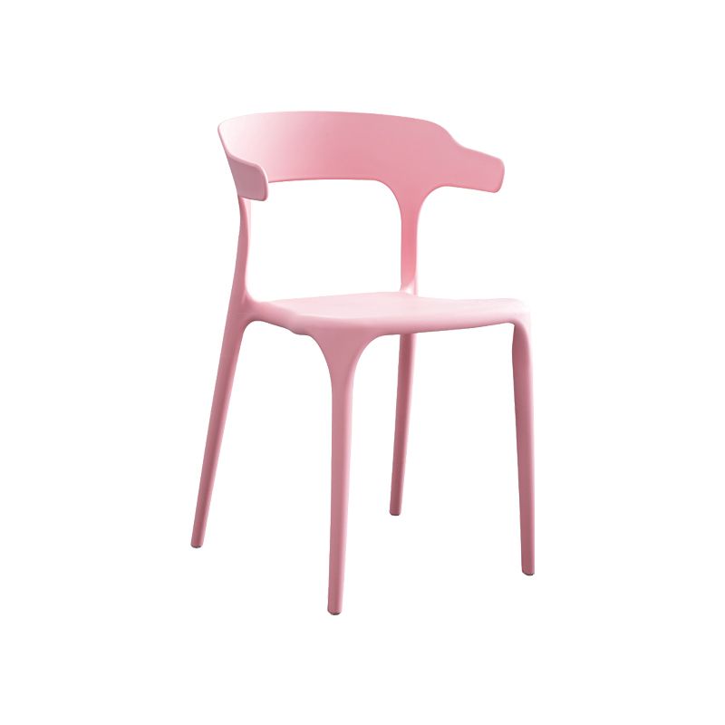 Nordic Armrest Stackable Chair with Acrylic Legs for Dining Room