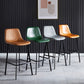 Scandinavian Style Bar-stool with Square Leather Seat Counter Stool Kitchen Bar-stool Clearhalo 'Bar Furniture' 'Bar Stools' 'bar_stools' 'furn' 'furn_bar_stools' 'Furniture' 'furniture_bar_stools' 'Kitchen & Dining Furniture' 1200x1200_2e3a5ab4-4b0a-4d5c-95e2-cd39c25b389e