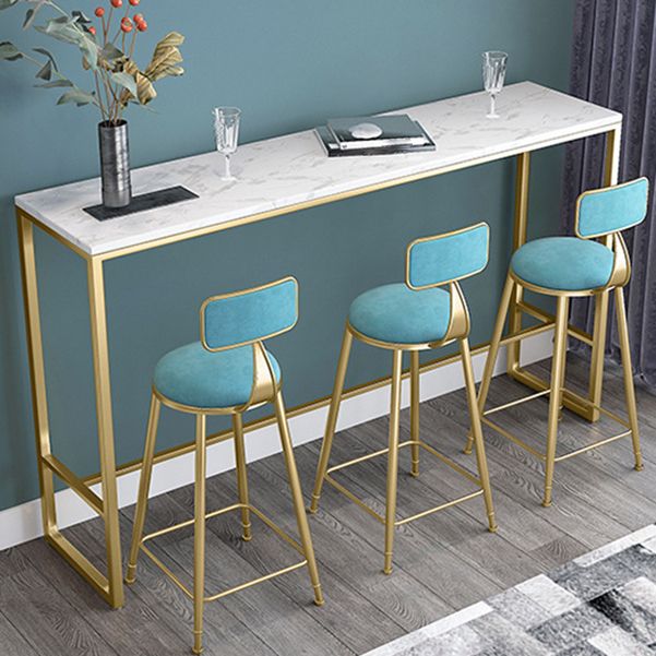 Rectangle Stone Bar Dining Table Traditional Luxury Bar Table with Trestle Base Clearhalo 'Bar Furniture' 'Bar Tables' 'bar_tables' 'furn' 'furn_bar_tables' 'Furniture' 'furniture_bar_tables' 'Kitchen & Dining Furniture' 1200x1200_2e3a7748-dfae-4c90-bfb4-952181d7b7be