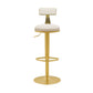 Sgabello da bar per bar con bancono di sgabelli rotanti glam con cuscino e pedale