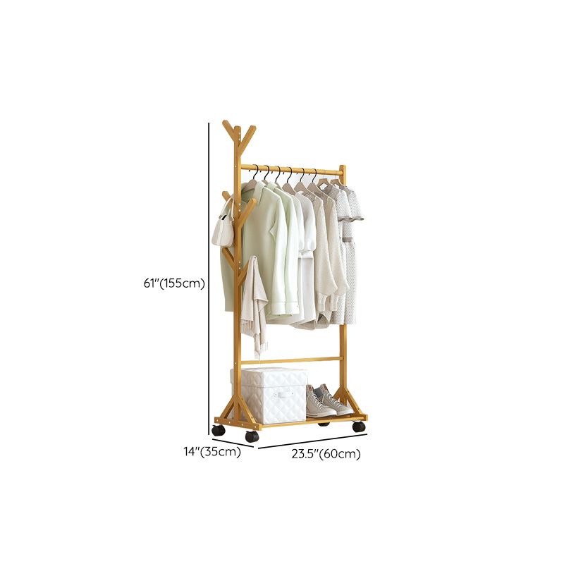 Modern At Rack Prachtige vaste houten kledinghanger met Castors