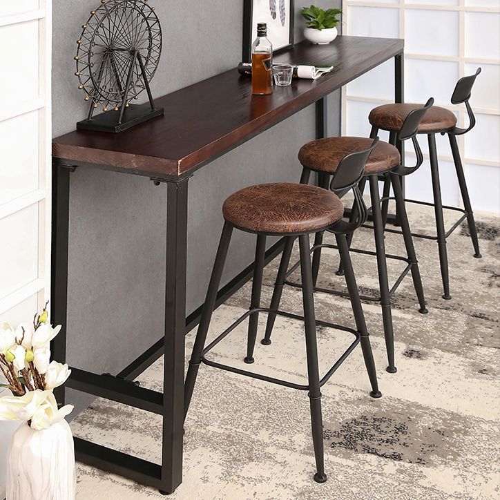 Industrial Rectangle Bar Counter Table Wooden Dining Table for Kitchen Clearhalo 'Bar Furniture' 'Bar Tables' 'bar_tables' 'furn' 'furn_bar_tables' 'Furniture' 'furniture_bar_tables' 'Kitchen & Dining Furniture' 1200x1200_2e3e228c-0e8c-45f8-9a4e-91d05a346b85