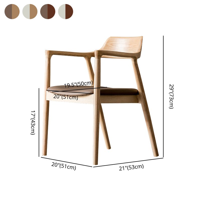 Traditional Wood Dining Arm Chair Faux Leather Dining Chairs for Home Use Clearhalo ' kitchen&dining_furn' 'Dining Chairs' 'Dining Tables & Seating' 'dining_chair' 'furn' 'furn_dining_chair' 'Furniture' 'furniture_dining_chair' 'Kitchen & Dining Furniture' 'kitchen' 1200x1200_2e408614-2fde-4edf-a3ce-a3d4ee2aefa8