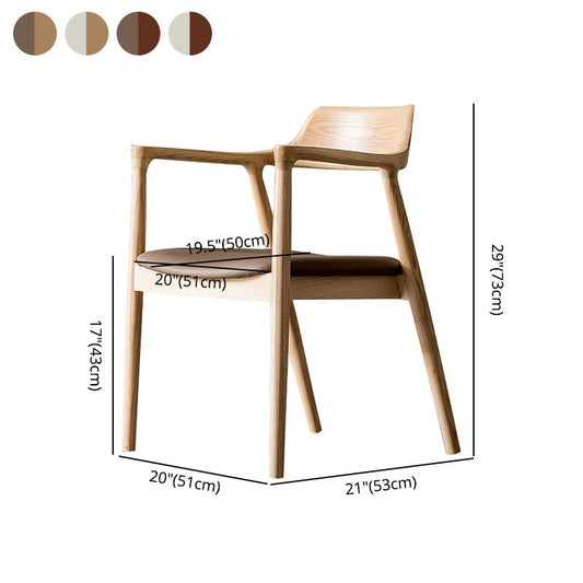 Traditional Wood Dining Arm Chair Faux Leather Dining Chairs for Home Use Clearhalo ' kitchen&dining_furn' 'Dining Chairs' 'Dining Tables & Seating' 'dining_chair' 'furn' 'furn_dining_chair' 'Furniture' 'furniture_dining_chair' 'Kitchen & Dining Furniture' 'kitchen' 1200x1200_2e408614-2fde-4edf-a3ce-a3d4ee2aefa8