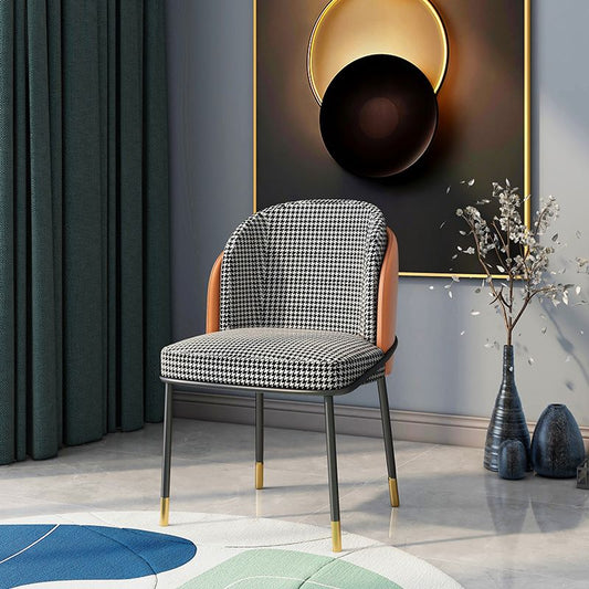 Glam Metal Dining Room Chair Armless Upholstered Dining Chairs for Home Use Clearhalo ' kitchen&dining_furn' 'Dining Chairs' 'Dining Tables & Seating' 'dining_chair' 'furn' 'furn_dining_chair' 'Furniture' 'furniture_dining_chair' 'Kitchen & Dining Furniture' 'kitchen' 1200x1200_2e413ac7-680c-4c57-8511-948af344b950