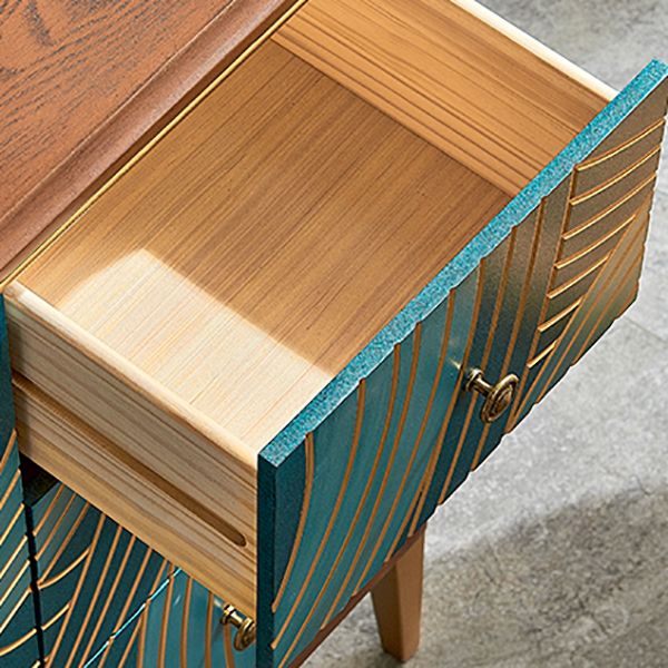 Klassiek Glam opbergkist massief houten dressoir, 15,21 inch breed