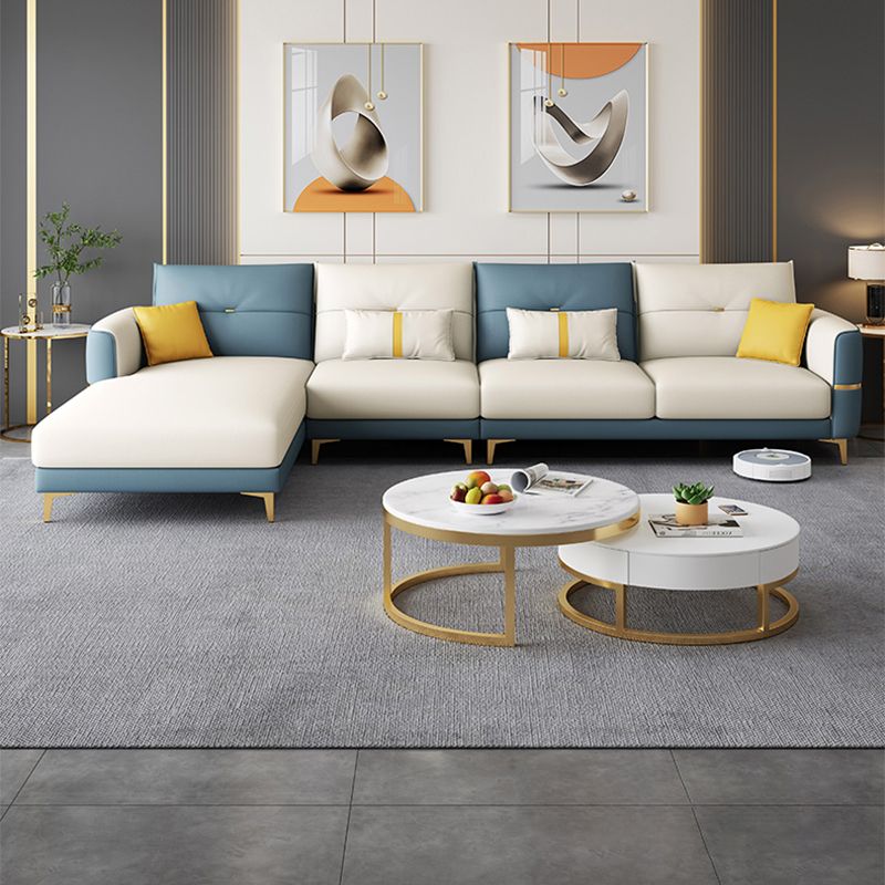 Square Arm Removable Cushions Modern With Cushions Metal Legs Sofa Clearhalo 'furn' 'furn_sectionals' 'Furniture' 'furniture_sectionals' 'Living Room Furniture' 'Sectionals' 1200x1200_2e4359f7-6b34-42f6-9e0a-ed4a930e0881