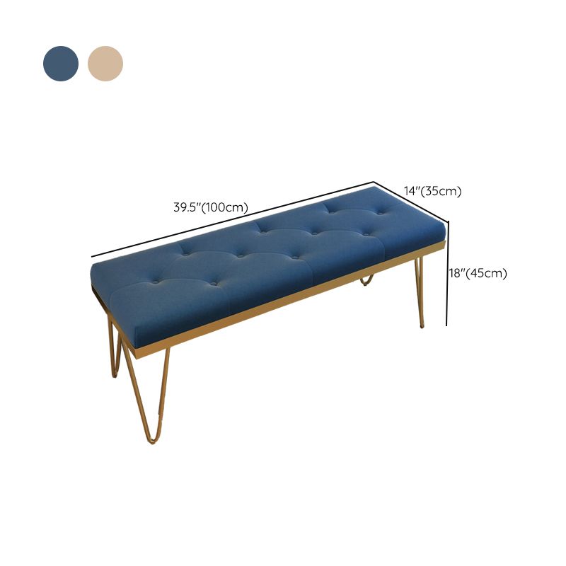 13.65-inch Width Entryway Bench Cushioned Metal Modern Seating Bench Clearhalo 'Benches' 'Chairs & Seating' 'furn' 'furn_benches' 'Furniture' 'Living Room Furniture' 1200x1200_2e43743f-5265-4f01-a70a-ab4f1aa9daf5