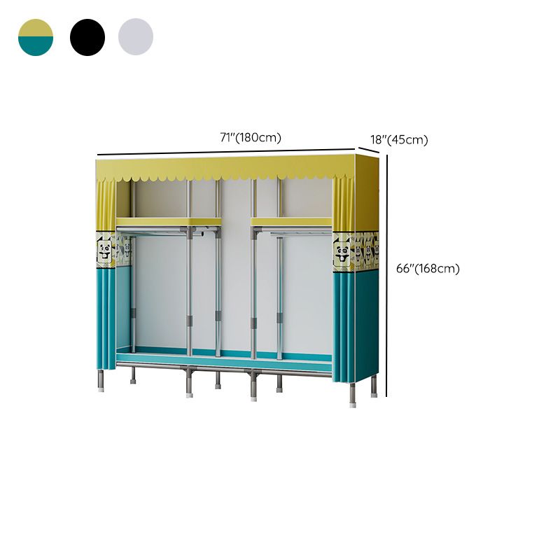 Metallgarderobe Armoire mit Regalen zeitgenössischer Kleiderschrankschrank
