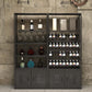 Metal Floor Wine Bottle & Glass Rack Modern Wine Holder Rack with Shelf