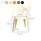 Modern Open Back Side Chair Plastic Arm Chair for Dining Room Bedroom