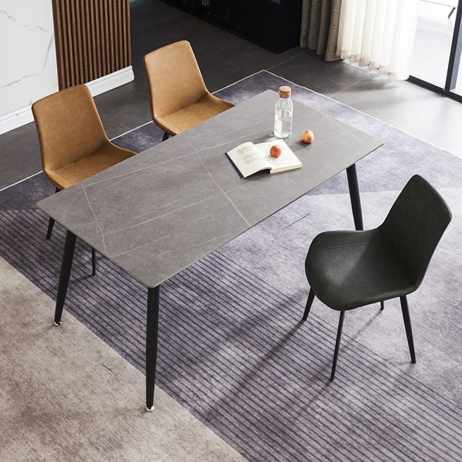 Industrial Standard Sintered Stone Top Dining Table Rectangle Dining Table for Kitchen Clearhalo ' dining_table' 'Dining Tables & Seating' 'Dining Tables' 'furn' 'furn_dining_table' 'Furniture' 'furniture_dining_table' 'Kitchen & Dining Furniture' 'kitchen&dining_furn' 'kitchen' 'kitchen_dining_table' 1200x1200_2e458e22-f8a4-4c5a-8dd6-89ae642d5c05