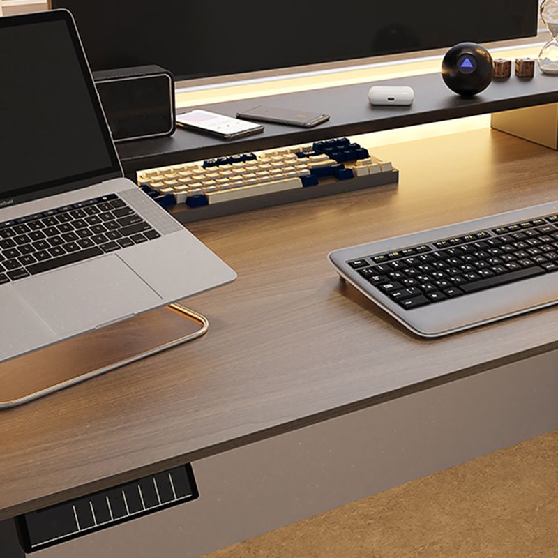 長方形のオフィスデスク茶色のリバーシブルな書き込みデスクのためのオフィス