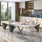 Sintered Stone Home Dining Table Modern Pedestal Base Dining Room Table
