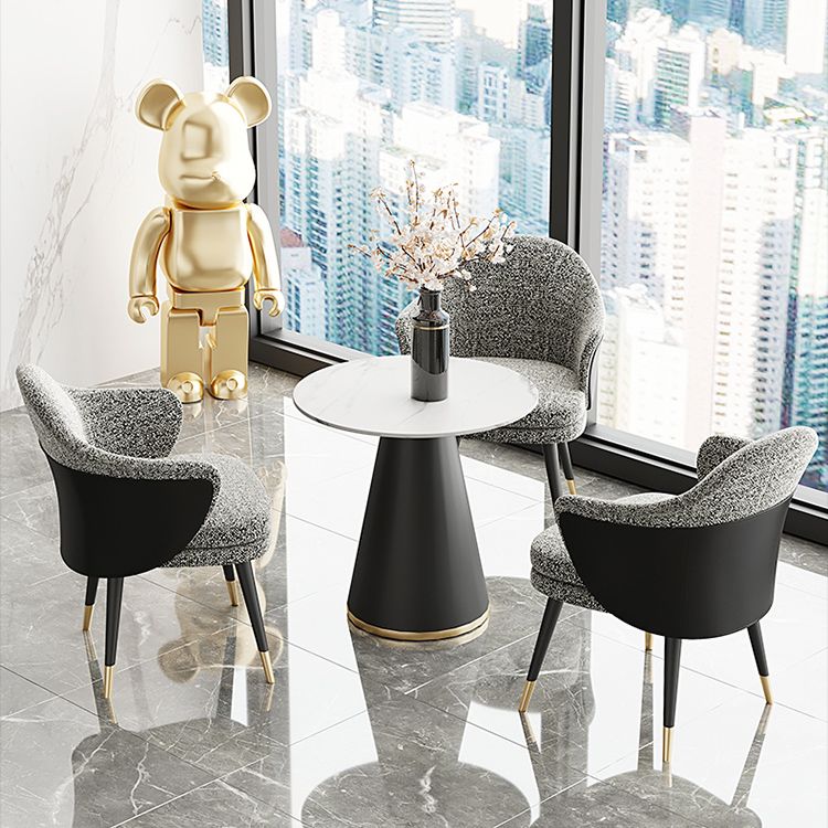 Modern 1/2/3/4/5 Pieces Dining Set Round White Dining Table Set for Home Use Clearhalo 'Dining Room Sets' 'Dining Tables & Seating' 'dining_room_set' 'furn' 'furn_dining_room_set' 'Furniture' 'furniture_dining_room_set' 'Kitchen & Dining Furniture' 'kitchen&dining_furn' 'kitchen' 1200x1200_2e482865-14ea-464b-a350-554604c1ade1